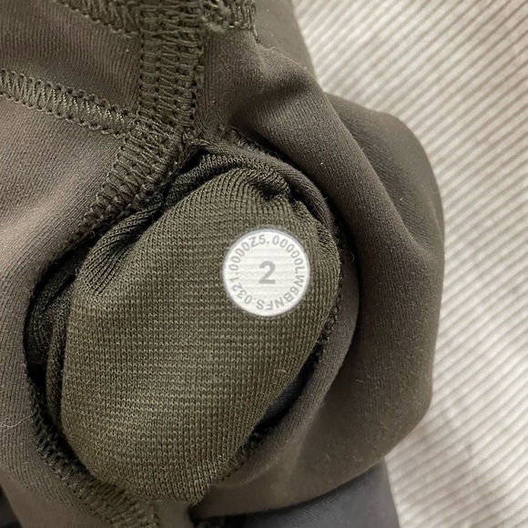 Lululemon Wunder Train Crop Leggings Dark Olive - Picture 9 of 16